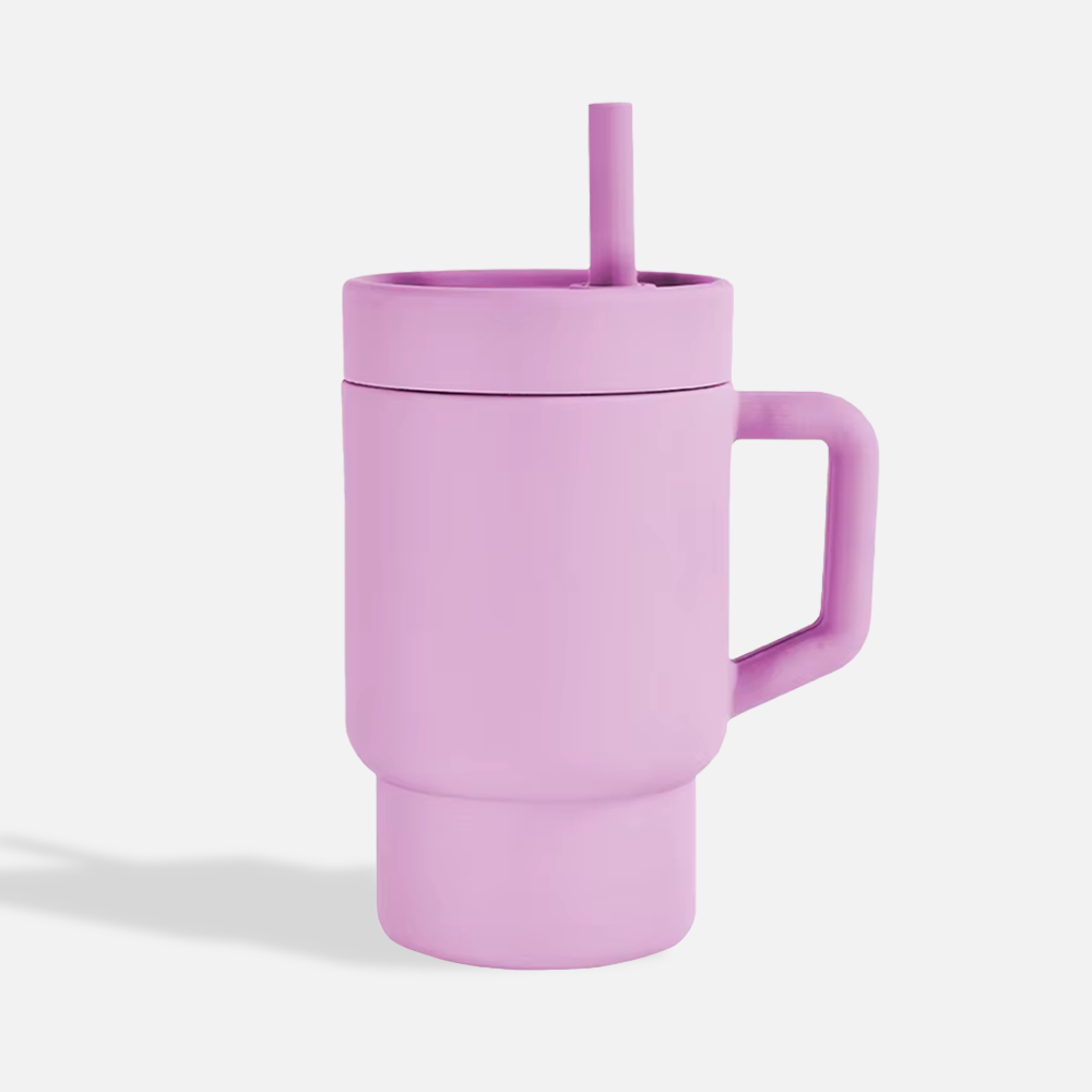 Custom 9oz Silicone Sippy Cup With Handle