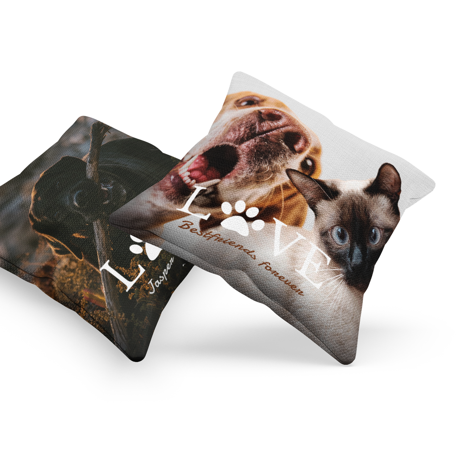 Love Dog Paw Custom Photo Pillow