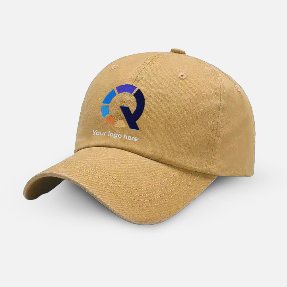 Custom Logo Washed Cotton Baseball Caps
