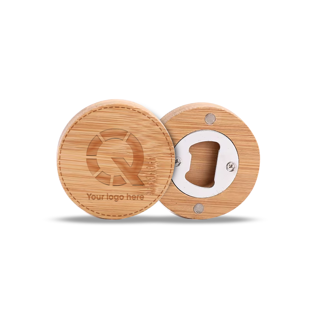 Custom Logo Wooden Magnetic Bottle Opener