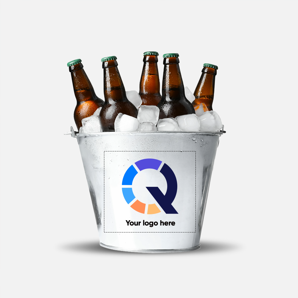 Custom 5L Galvanized Metal Ice Bucket