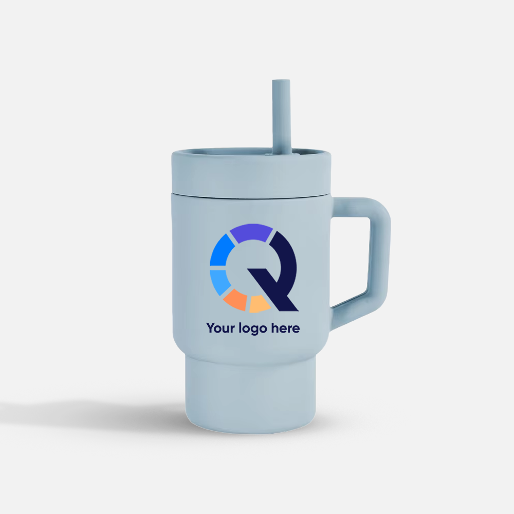 Custom 9oz Silicone Sippy Cup With Handle