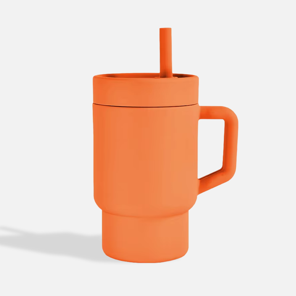 Custom 9oz Silicone Sippy Cup With Handle