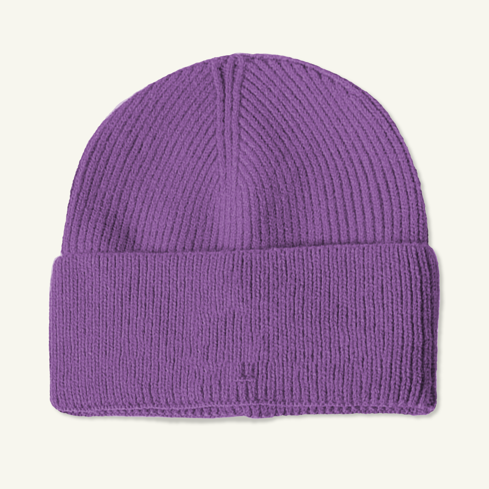Custom Logo Thick Knit Beanie Hat
