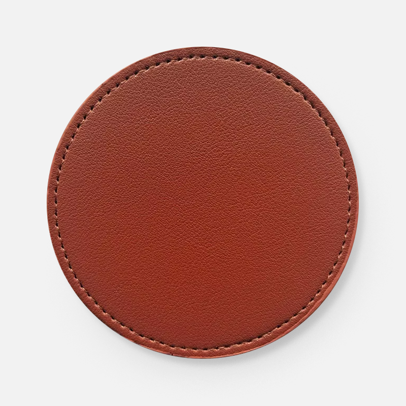 Custom PU Leather Logo Coasters