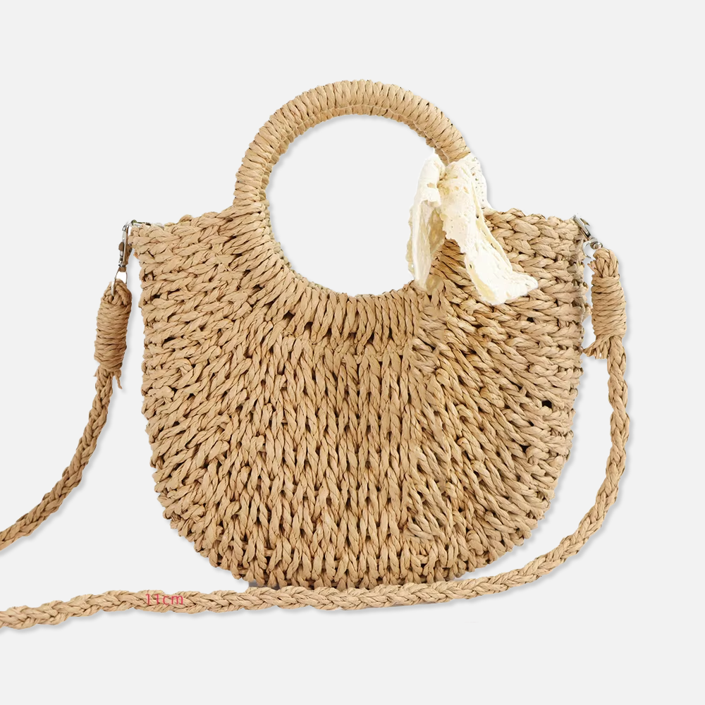 Custom Branded Crochet Straw Beach Bag