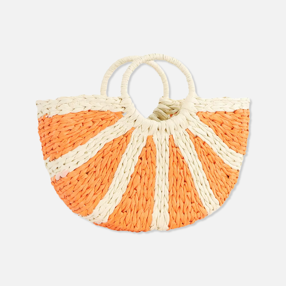 Custom Branded Crochet Straw Beach Bag