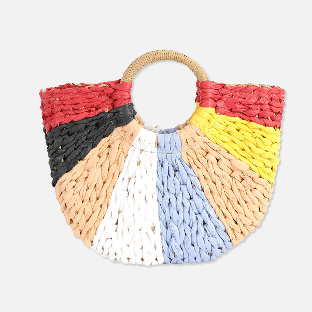 Custom Branded Crochet Straw Beach Bag