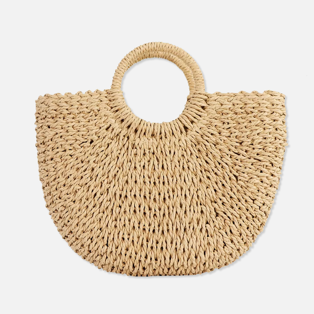Custom Branded Crochet Straw Beach Bag