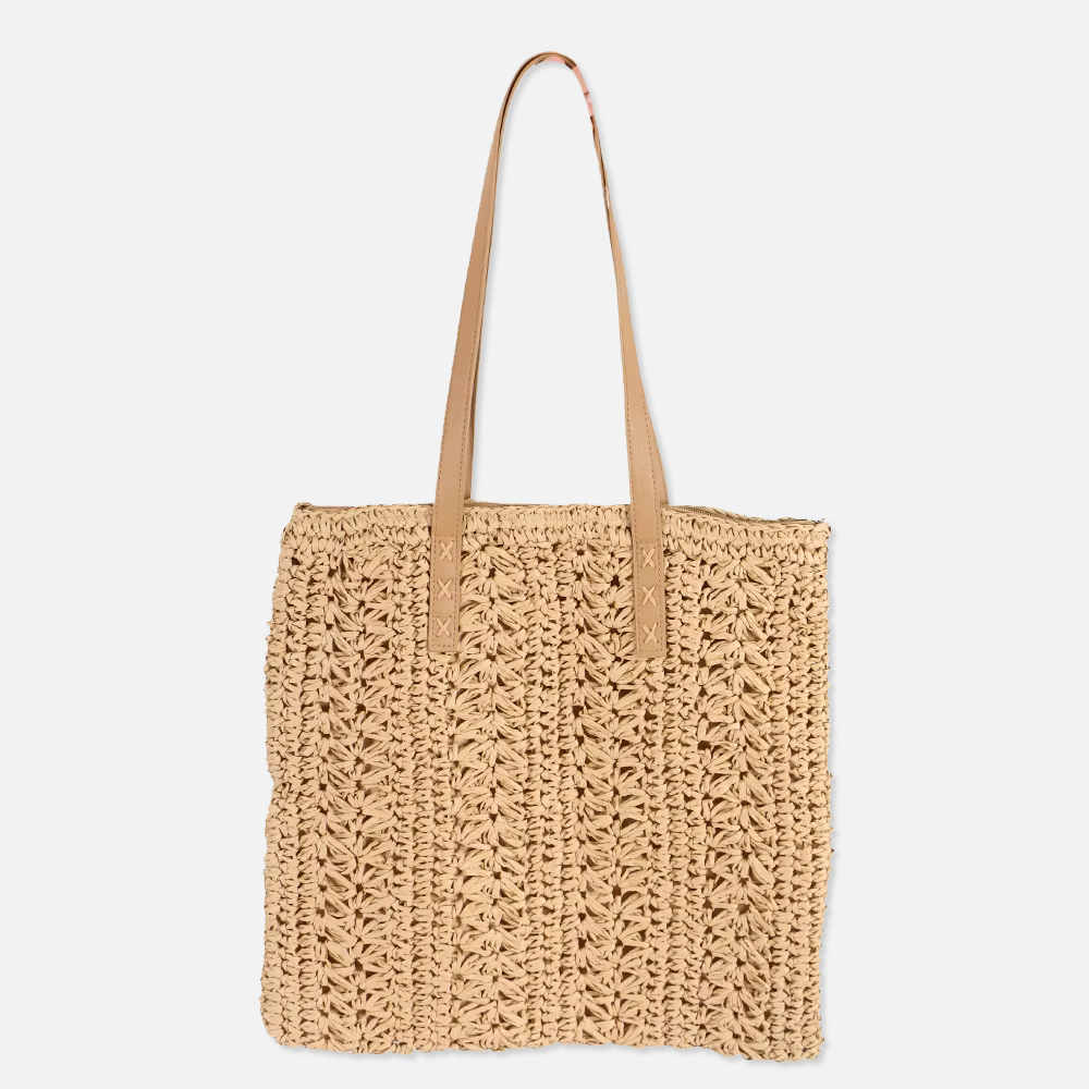 Custom Branded Crochet Straw Beach Bag