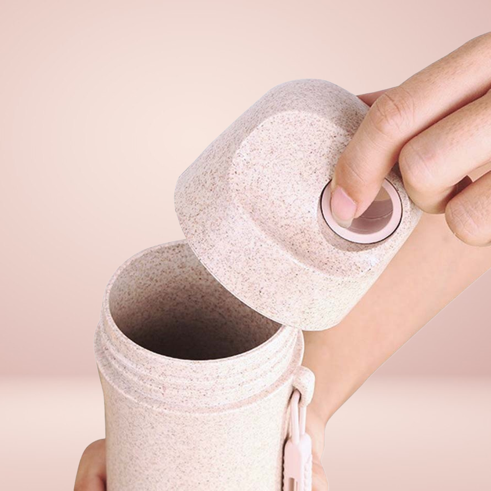 Custom Biodegradable Wheat Straw Water Bottle