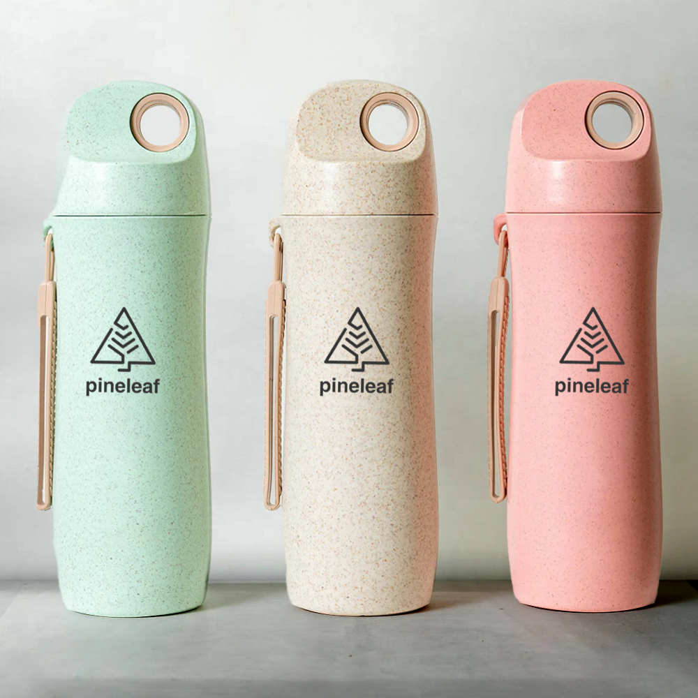 Custom Biodegradable Wheat Straw Water Bottle