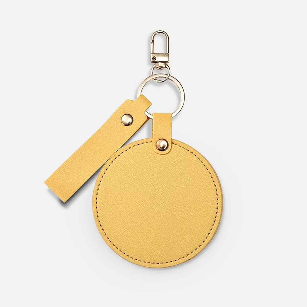 Custom Logo Compact Pocket Mirror Keychain