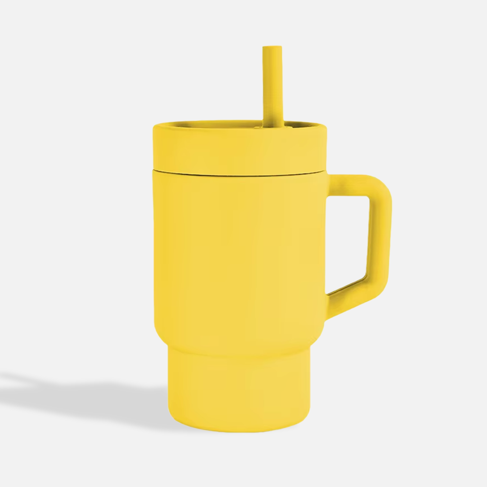 Custom 9oz Silicone Sippy Cup With Handle