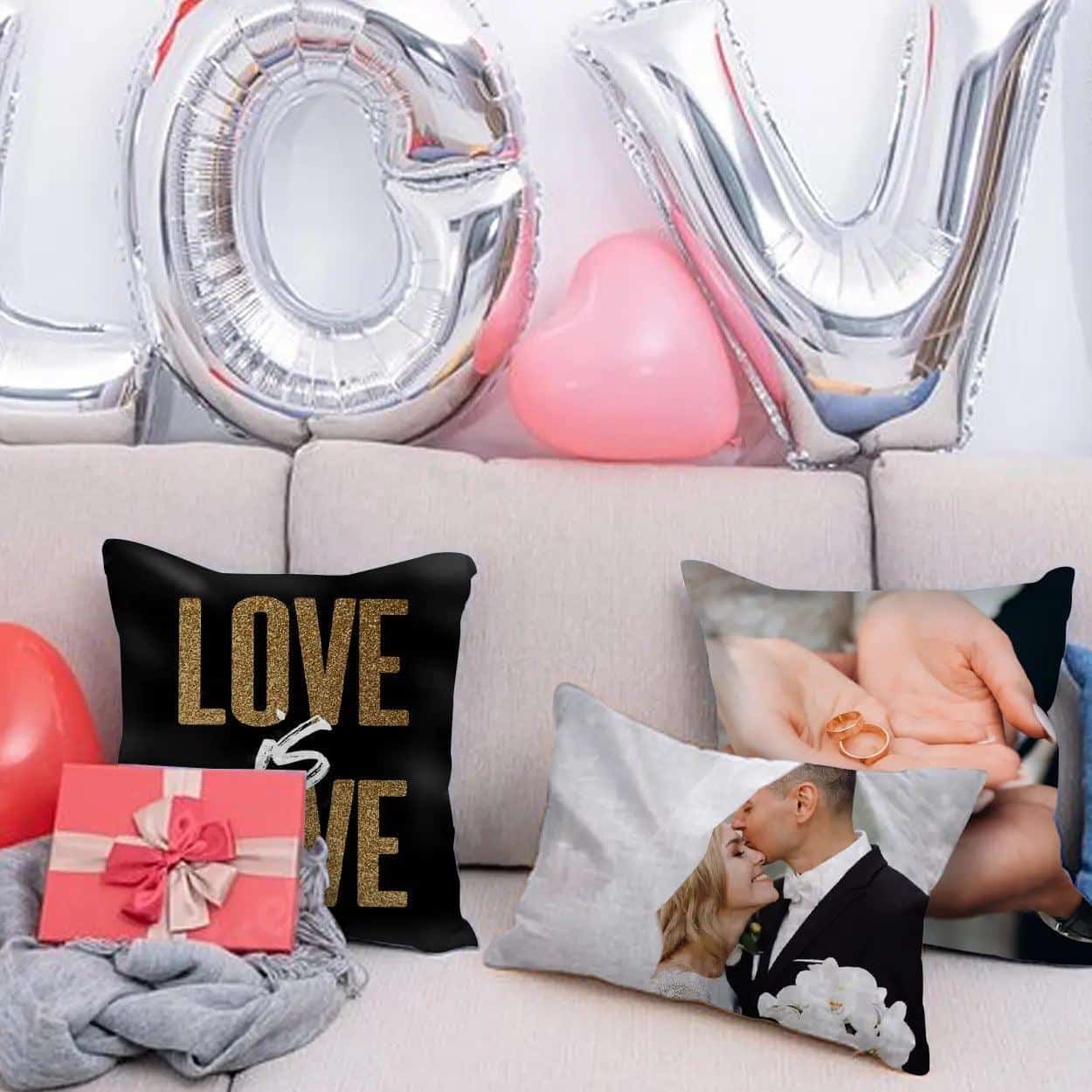 Photo Pillow (Editable Text)