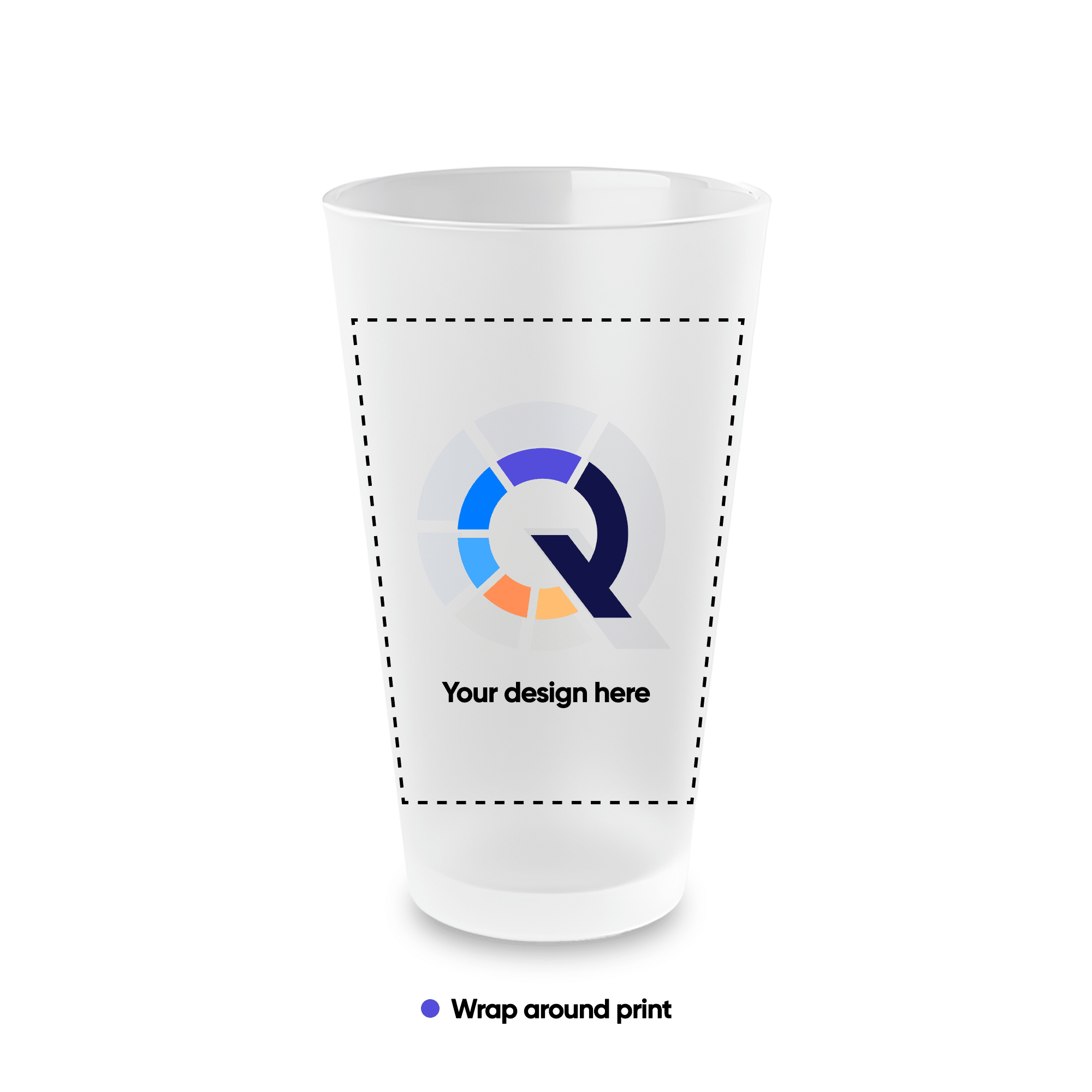 Frosted Pint Glass 16oz