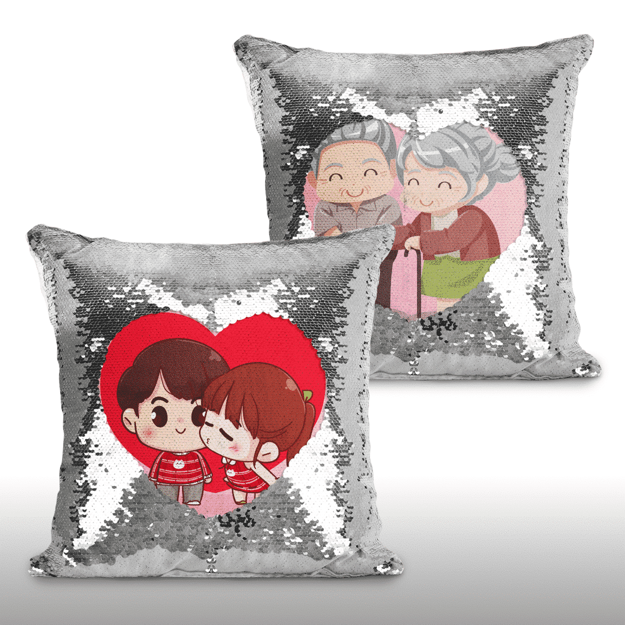 Double Sided Reversible Sequin Pillow