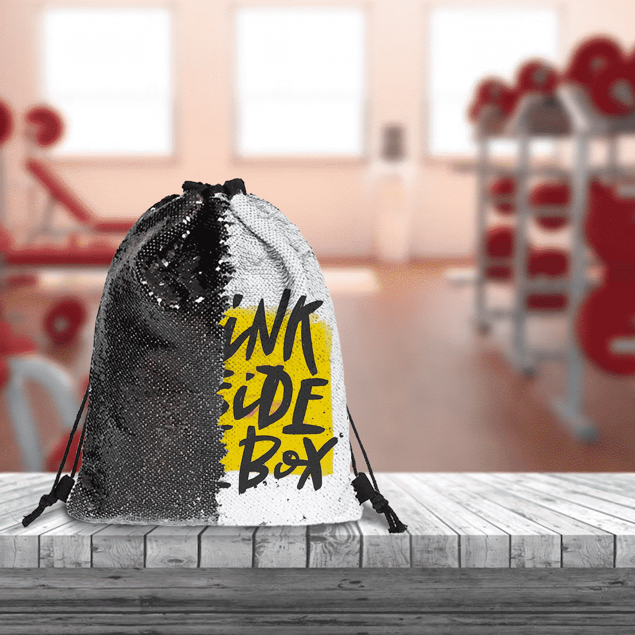 Sequin Drawstring Bag