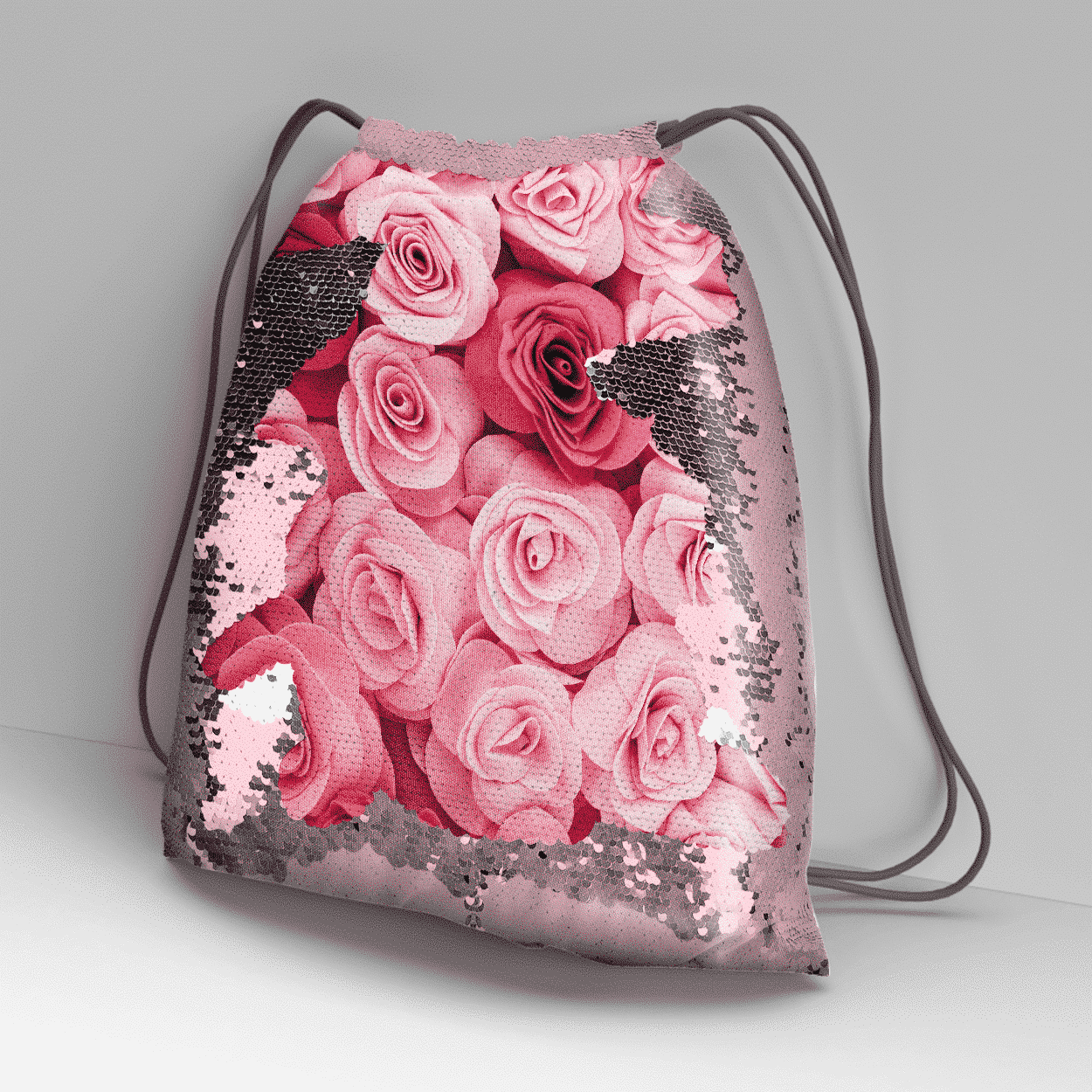 Sequin Drawstring Bag