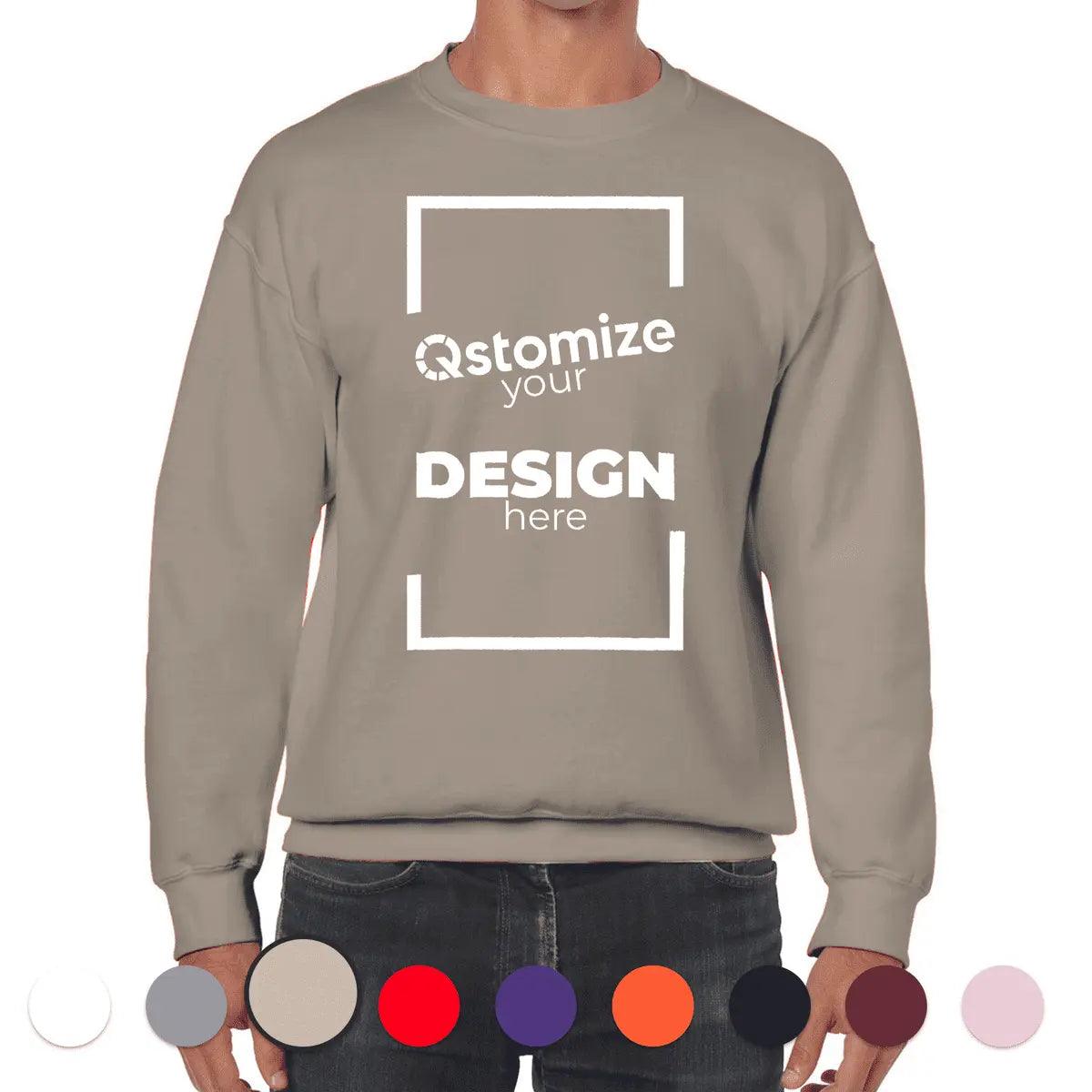 Custom Gildan - Heavy Blend™ Crewneck Sweatshirt - 18000 Sand-Qstomize.com