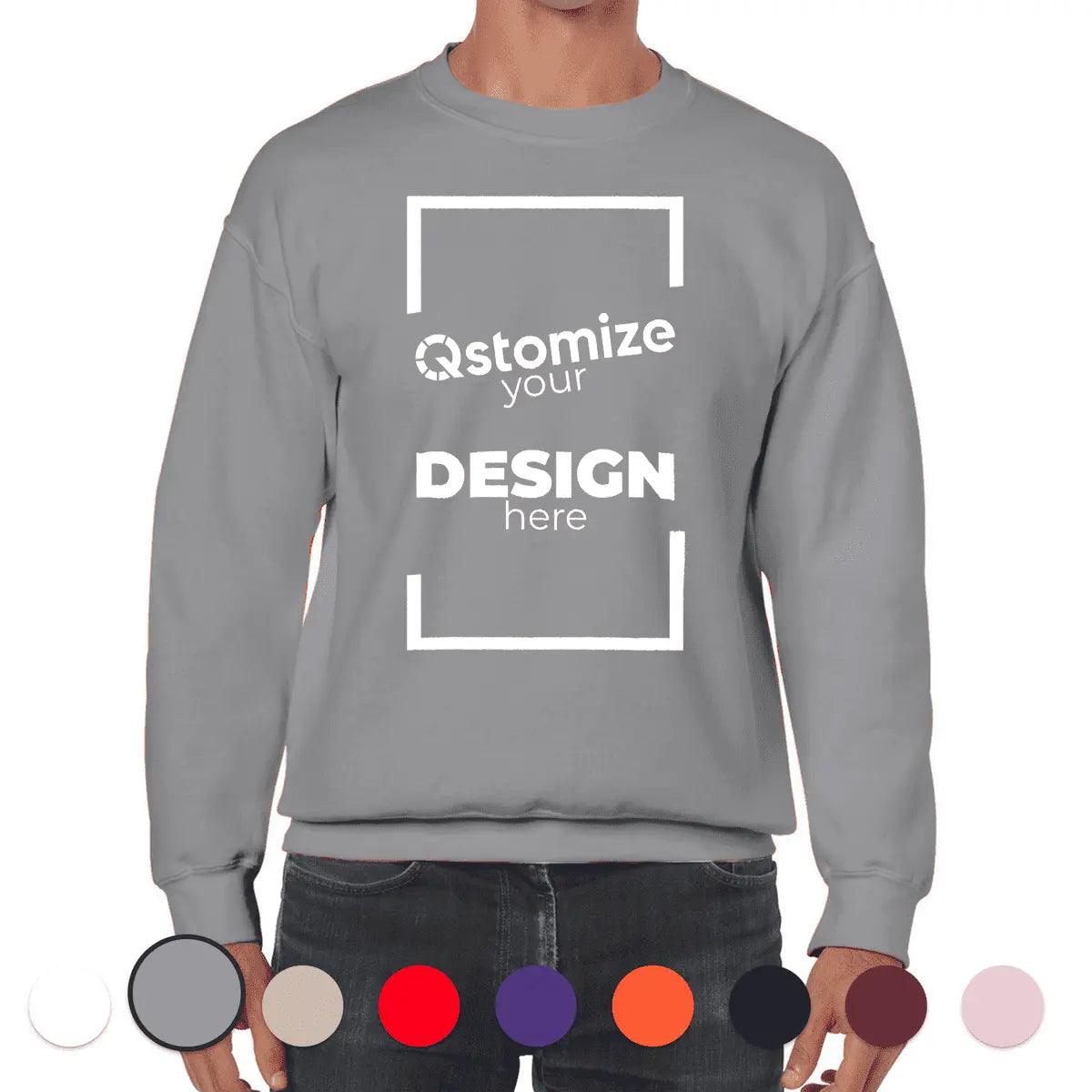 Custom Gildan - Heavy Blend™ Crewneck Sweatshirt - 18000 Sport Grey-Qstomize.com