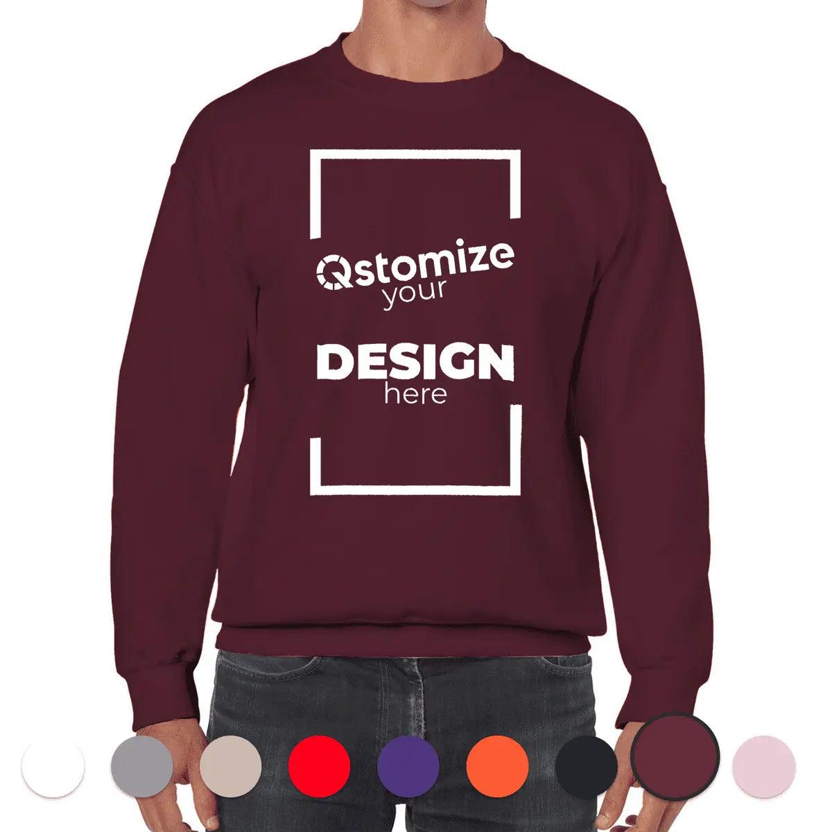 Custom Gildan - Heavy Blend™ Crewneck Sweatshirt - 18000 Maroon-Qstomize.com