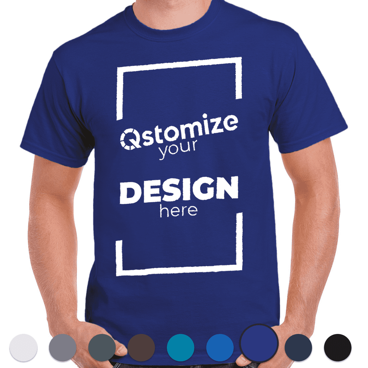 Custom Gildan - Heavy Cotton™ T-Shirt - 5000 Cobalt-Qstomize.com