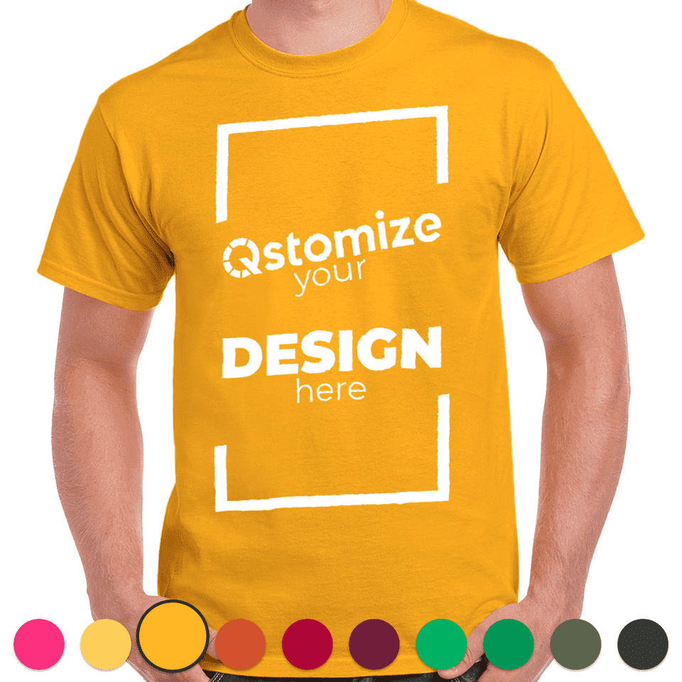 Custom Gildan - Heavy Cotton™ T-Shirt - 5000 Gold-Qstomize.com