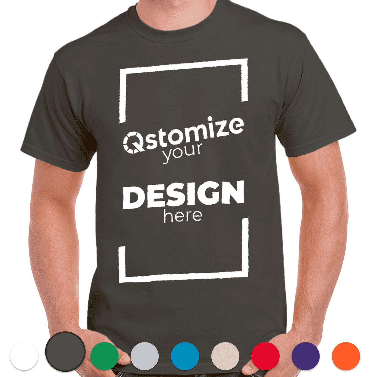 Custom Gildan - Heavy Cotton™ T-Shirt - 5000 Tweed-Qstomize.com