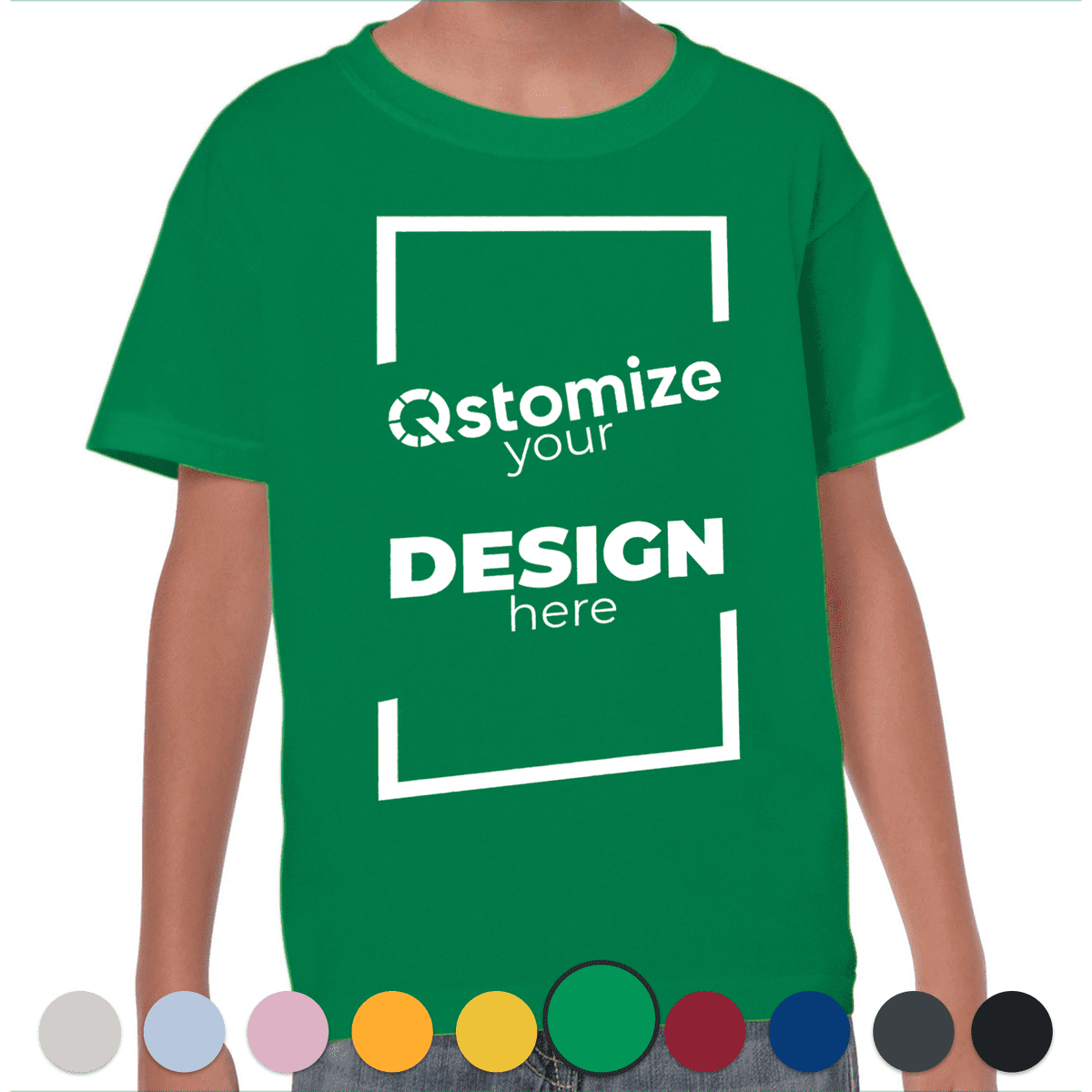 Custom Gildan - Heavy Cotton™ Youth T-Shirt - 5000B Irish Green-Qstomize.com