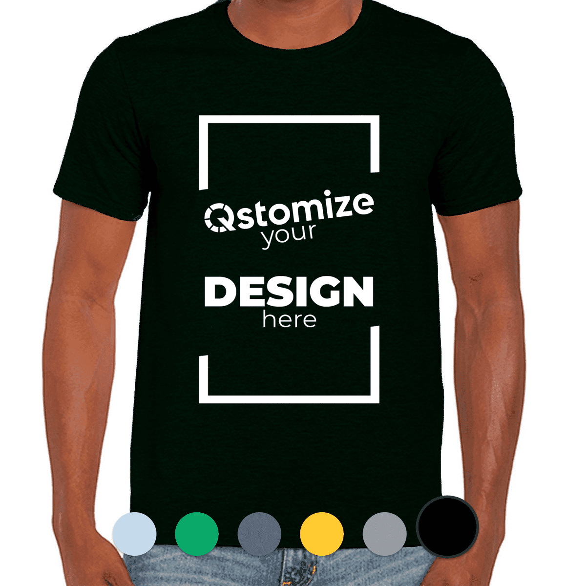 Custom Gildan - Softstyle® T-Shirt - 64000 Black-Qstomize.com