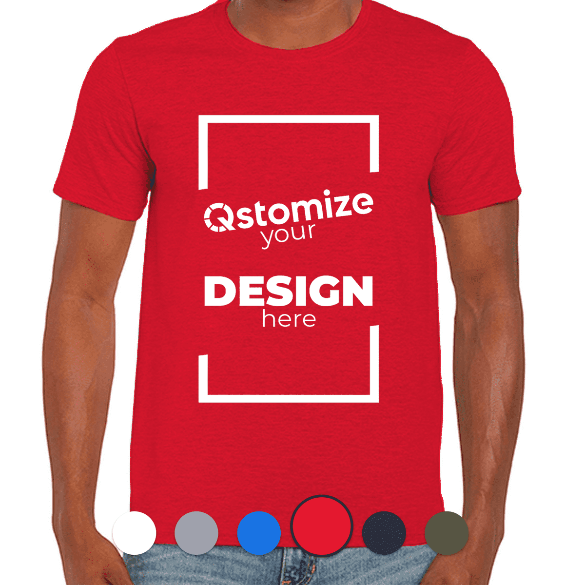 Custom Gildan - Softstyle® T-Shirt - 64000 Red-Qstomize.com