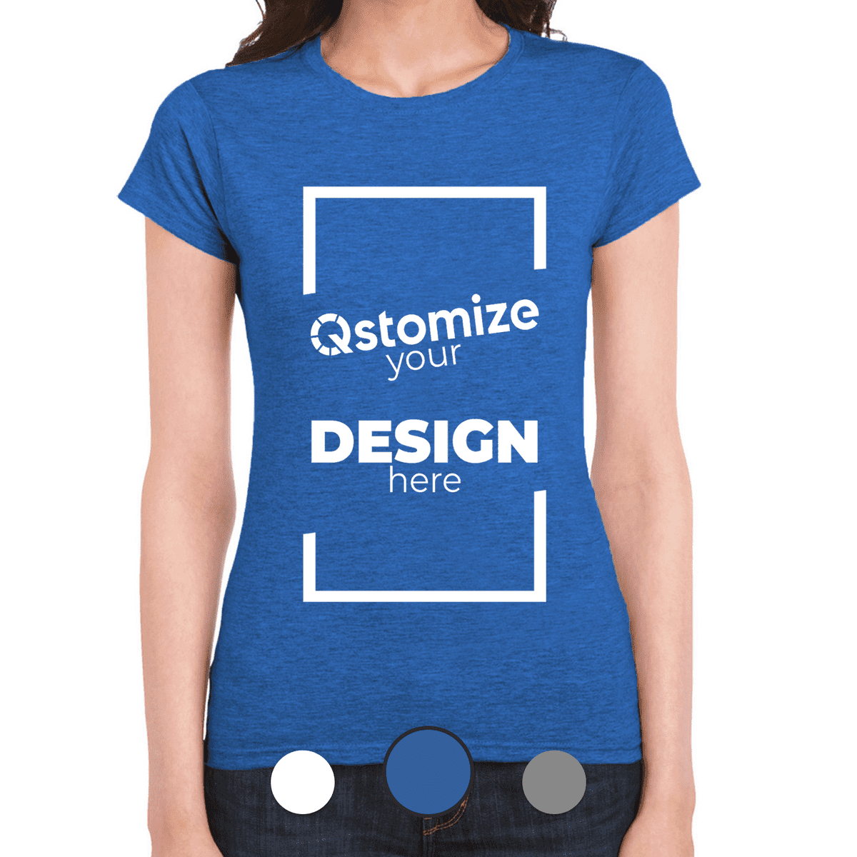 Custom Gildan Softstyle® Women’s T-Shirt - 64000L Royal-Qstomize.com