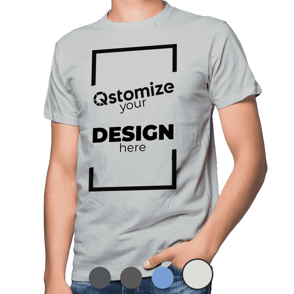 Custom Gildan - Ultra Cotton® T-Shirt - 2000 Ash-Qstomize.com