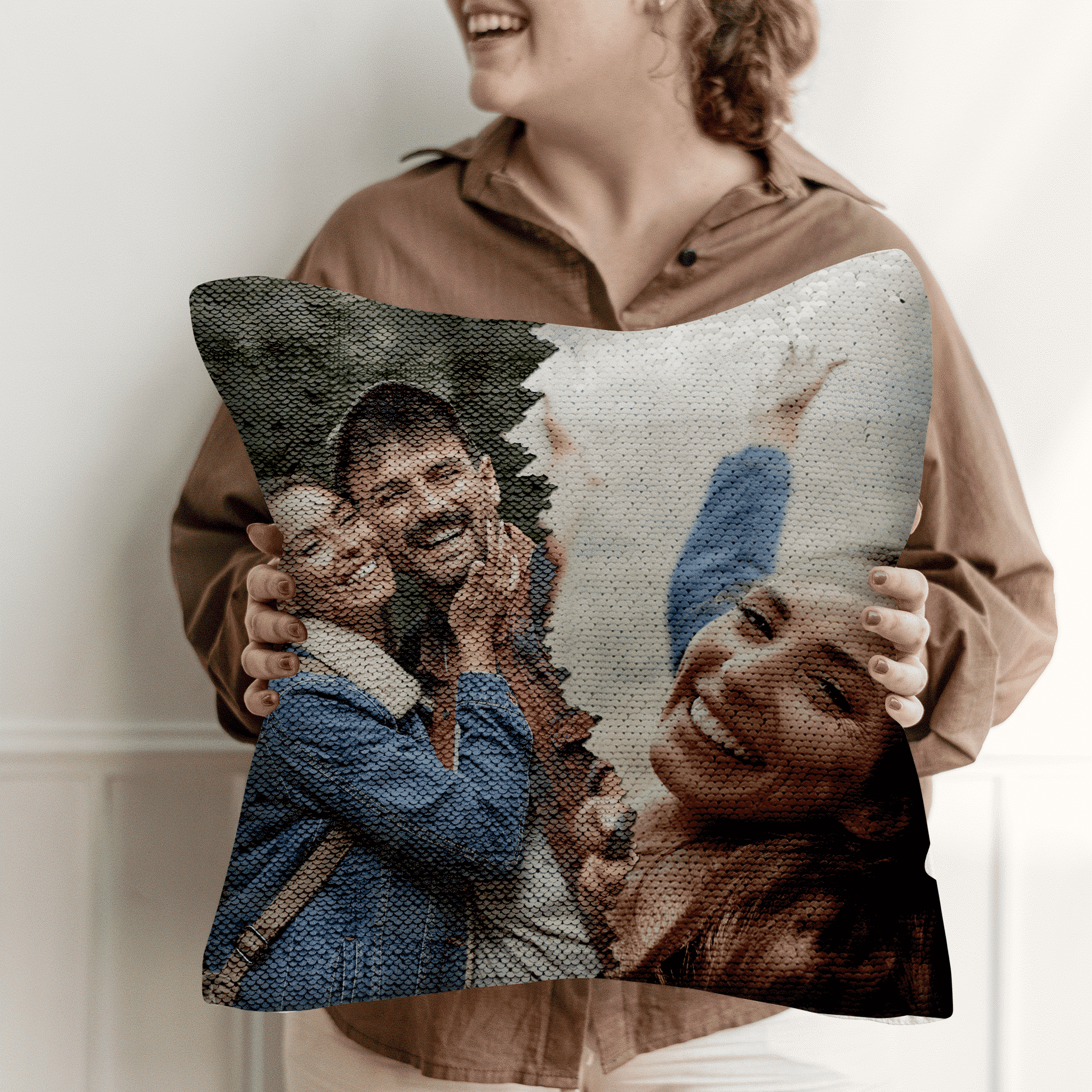 Double Image Reversible Sequin Pillow