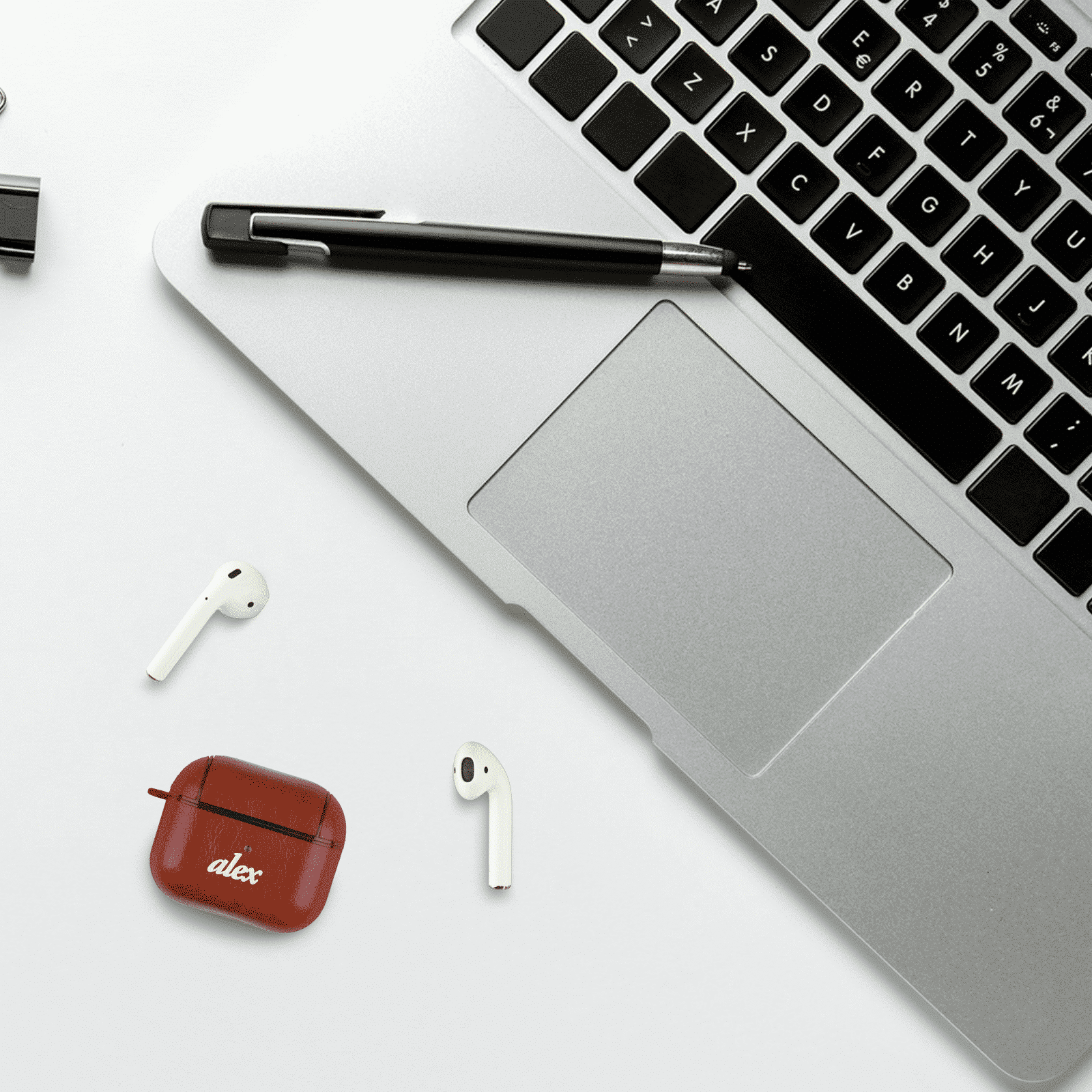 Name Leather Airpods Case