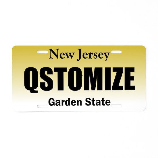 New Jersey Personalized License Plate