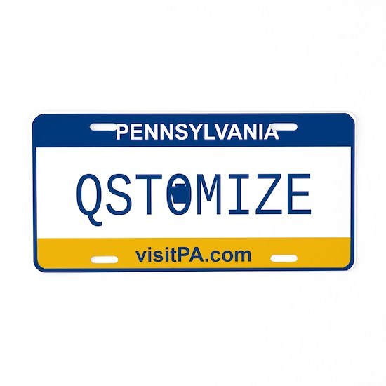 Pennsylvania Personalized License Plate