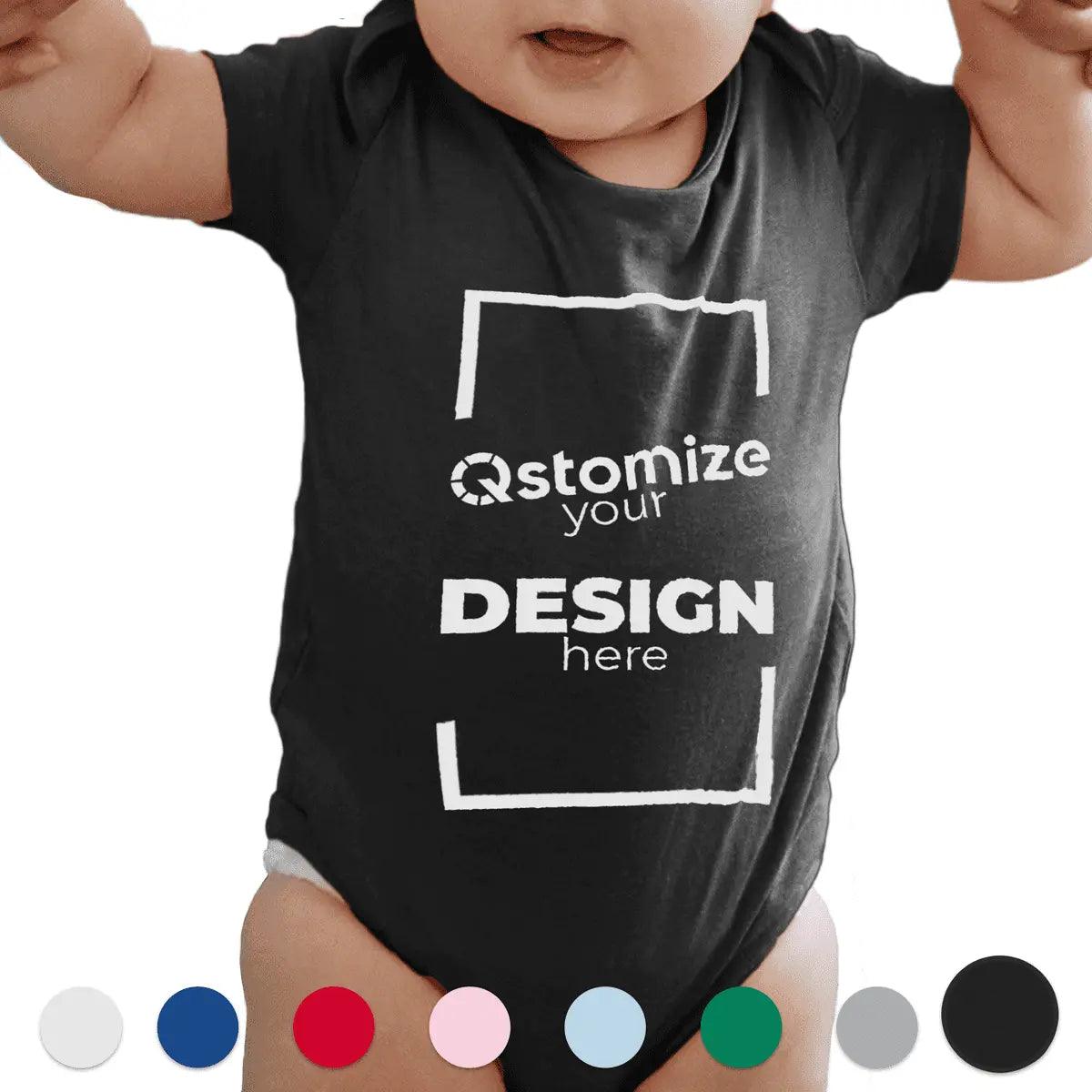 Custom Rabbit Skins - Infant Baby Rib Bodysuit - 4400 Black-Qstomize.com