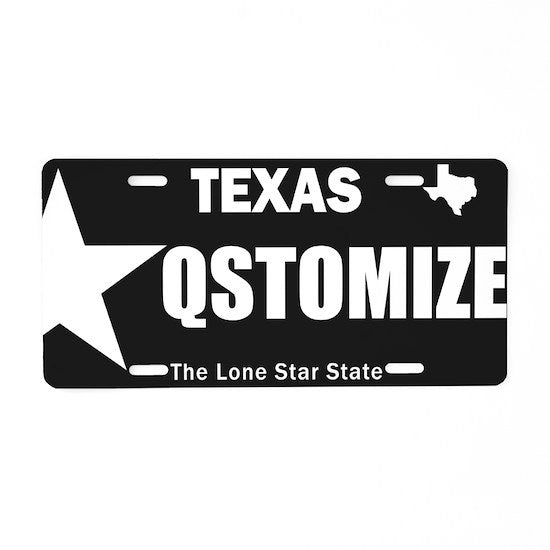 Texas Personalized License Plate