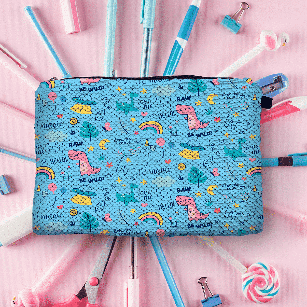 Sequin Pencil Case