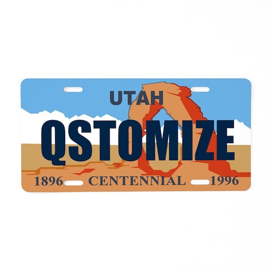 Utah Personalized License Plate