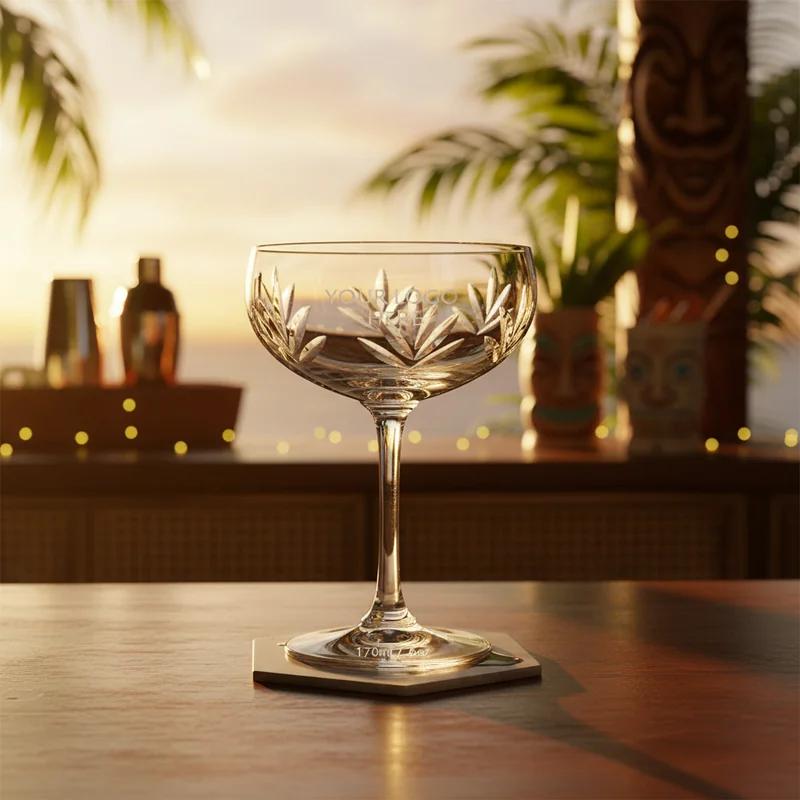 Engraved Tropical Cocktail Glass 6oz thumb 4