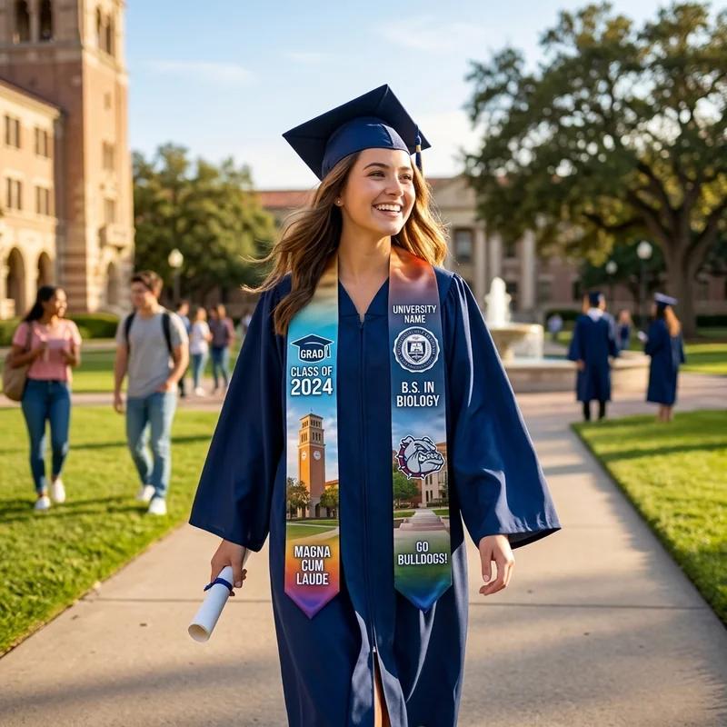 Custom Sublimated Graduation Stole thumb 2