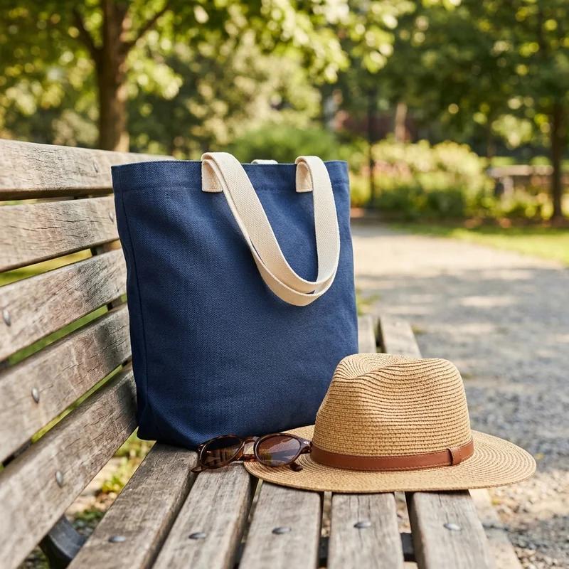 Tote en toile de coton Summit Navy thumb 3