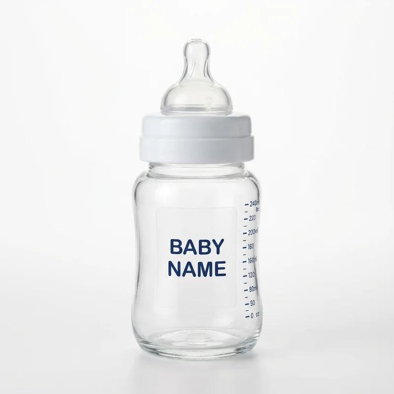 زجاجة أطفال مخصصة مع ملصق