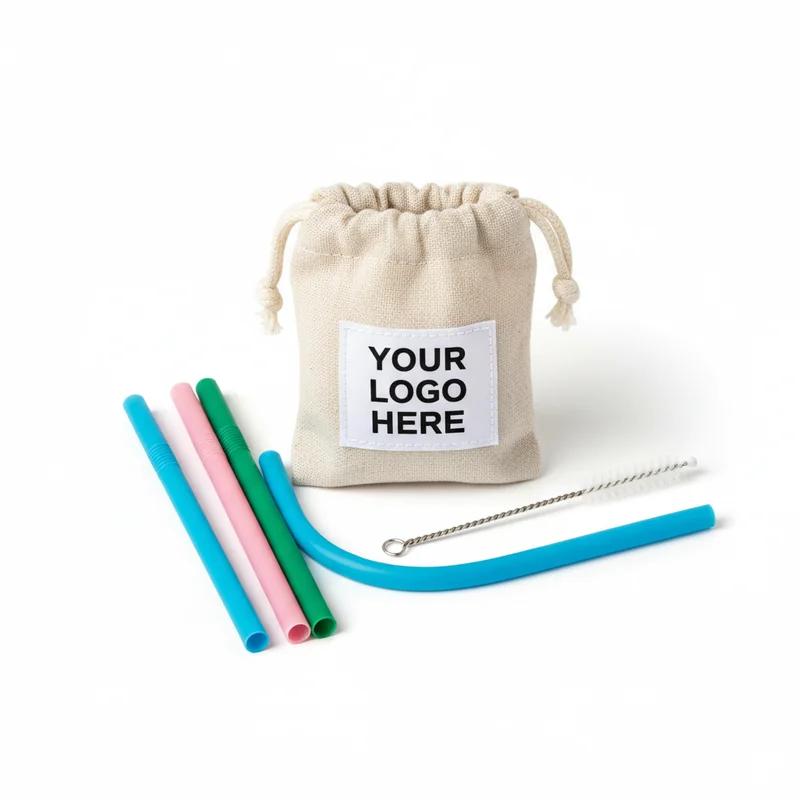 Silicone Straw Set Reusable