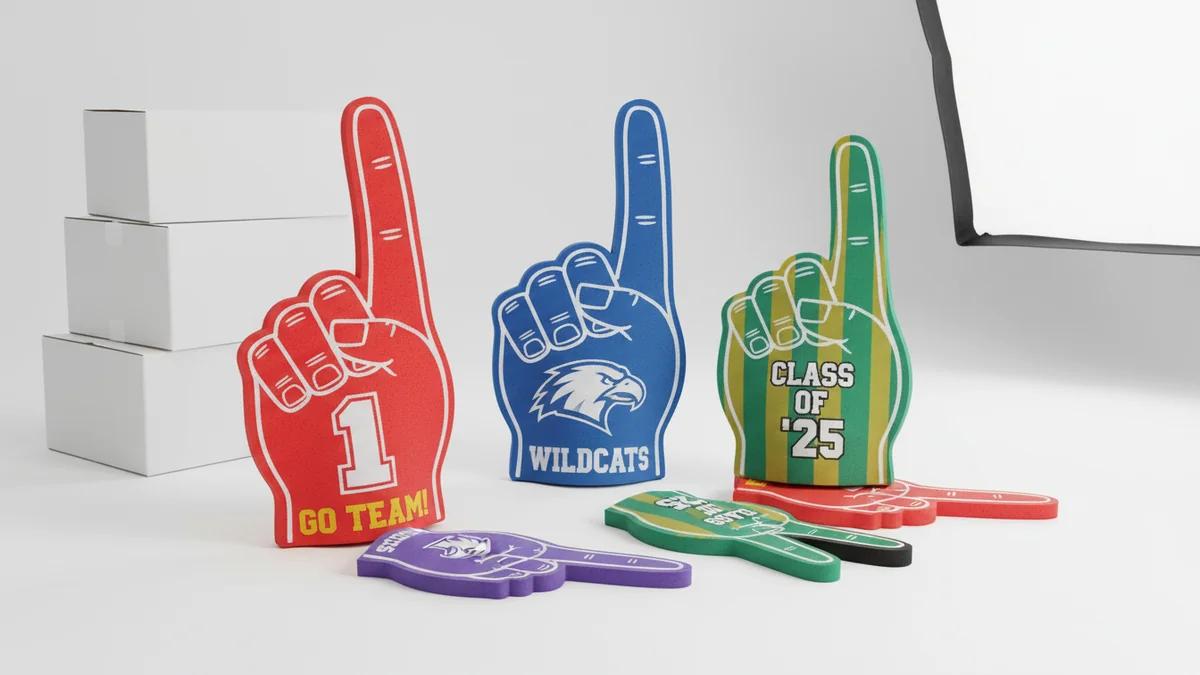 Custom Foam Fingers for Sports Events and School Spirit