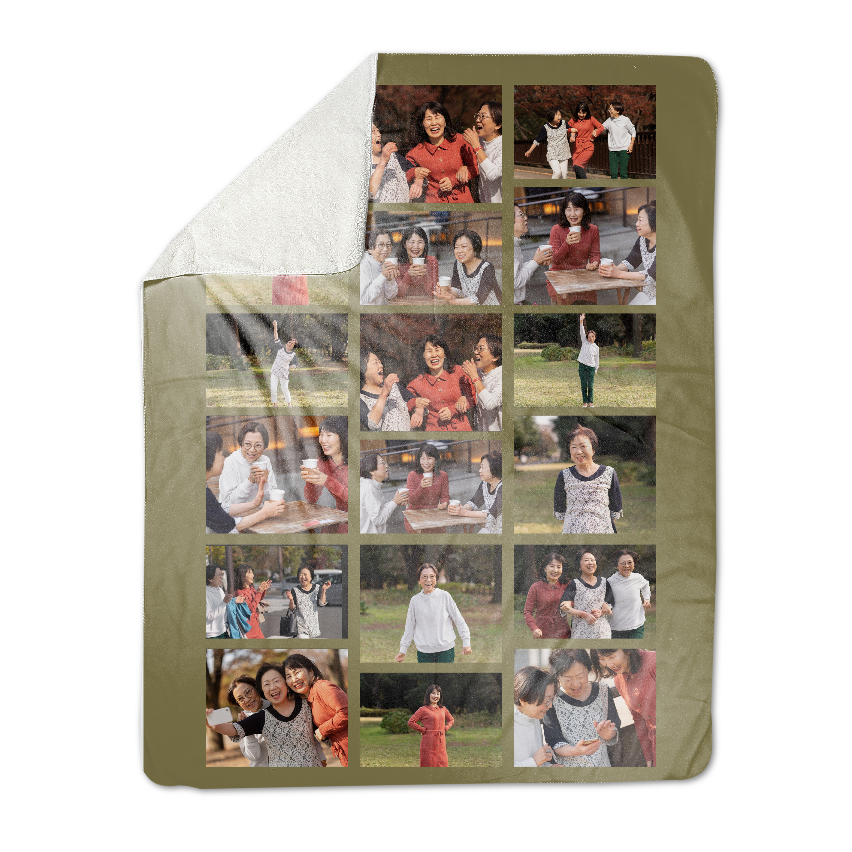 Collage Gallery of Eighteen Premium Fleece Photo Blanket