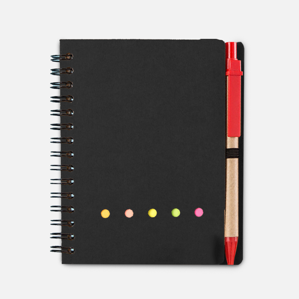 Custom Kraft Notebook & Sticky Notes Set